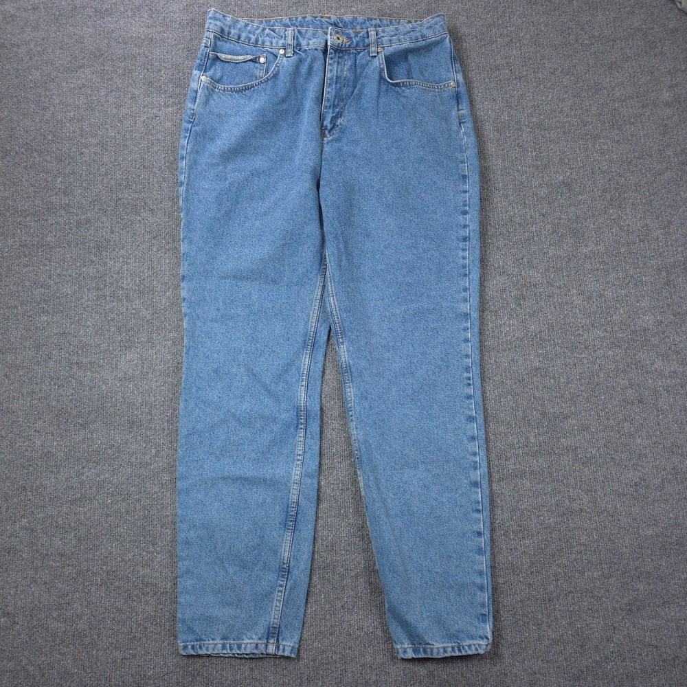 Ragged Jeans Womens 34 Blue Straight Cotton Denim Distressed Casual Mom Jeans